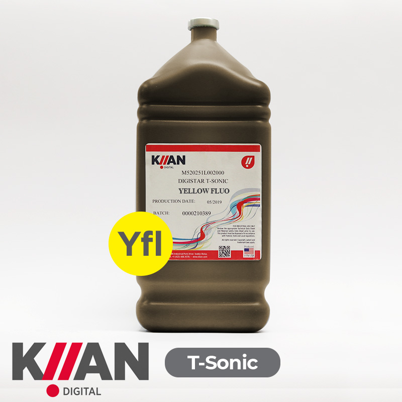 Tinta para sublimación KIIAN T-SONIC Yellow Fluo compatible con cabezales Panasonic (Mimaki TS300P-1800) 2 Lts