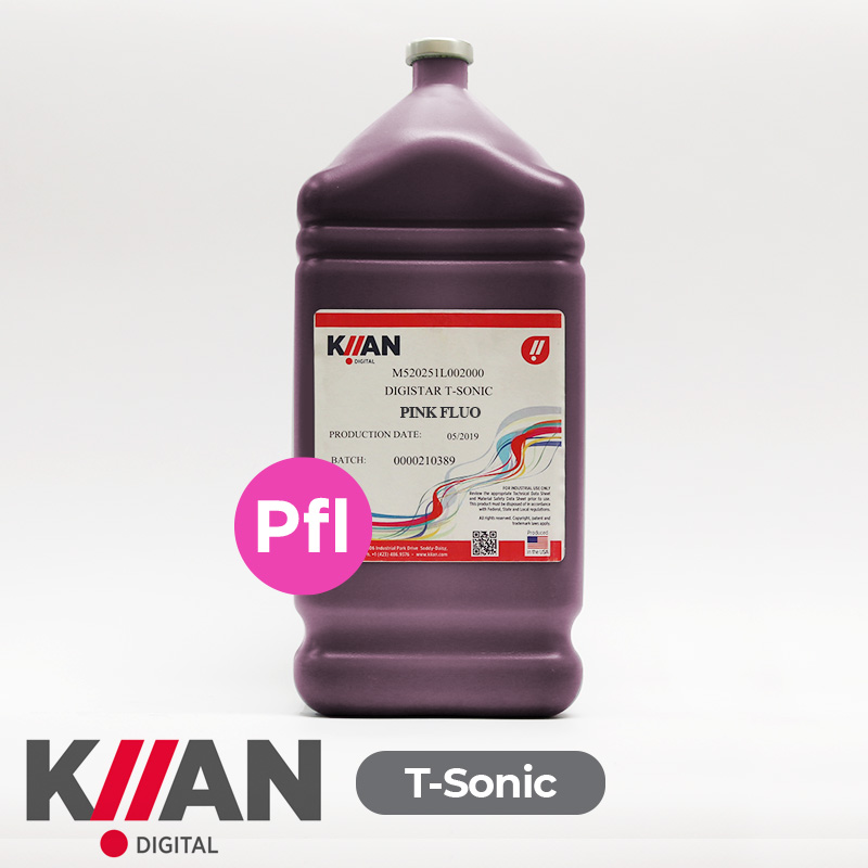 Tinta para sublimación KIIAN T-SONIC Pink Fluo compatible con cabezales Panasonic (Mimaki TS300P-1800) 2 Lts
