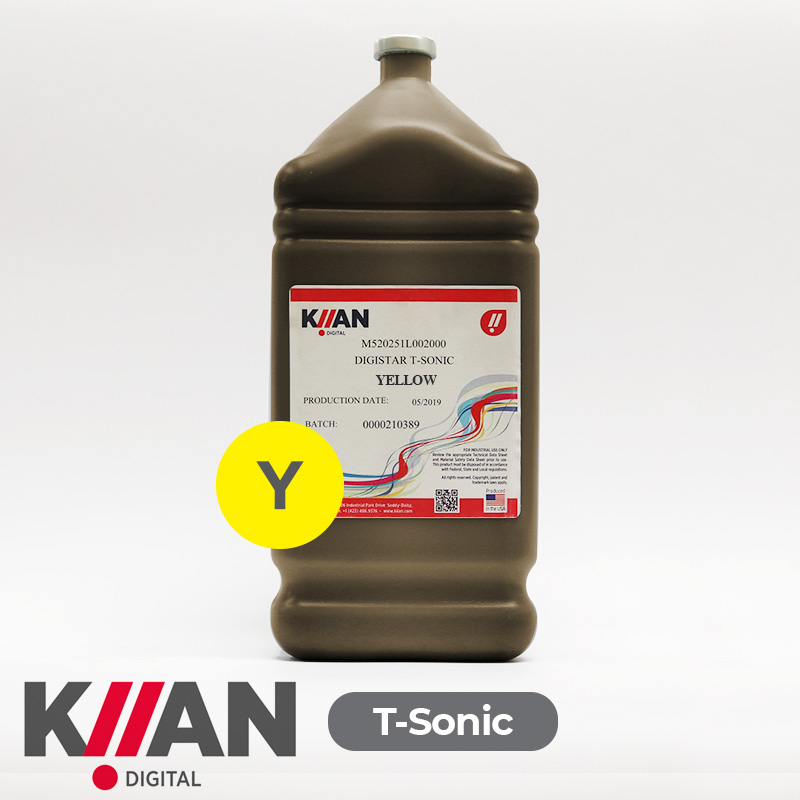 Tinta para sublimación KIIAN T-SONIC Yellow compatible con cabezales Panasonic (Mimaki TS300P-1800) 2 Lts Chip SB411