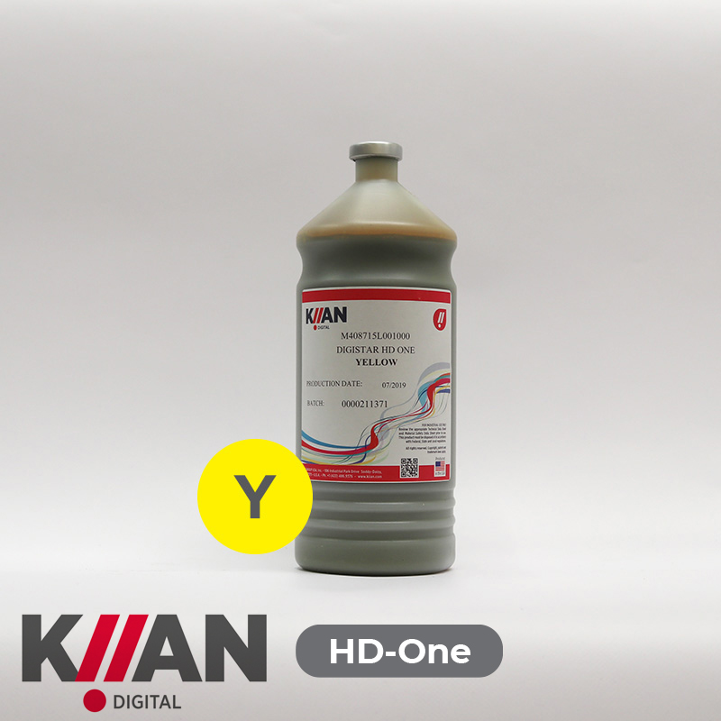 Tinta para sublimación Yellow KIIAN PES HD-ONE compatible con Cabezales EPSON DX3, DX4 Y DX5, 1Lt