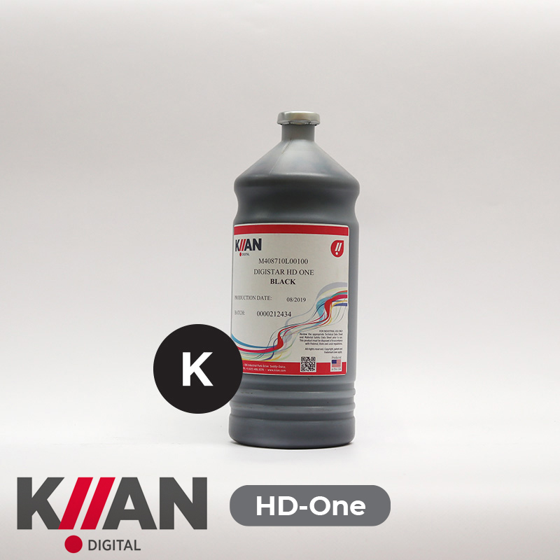 Tinta para sublimación Black KIIAN PES HD-ONE compatible con Cabezales EPSON DX3, DX4 Y DX5, 1Lt