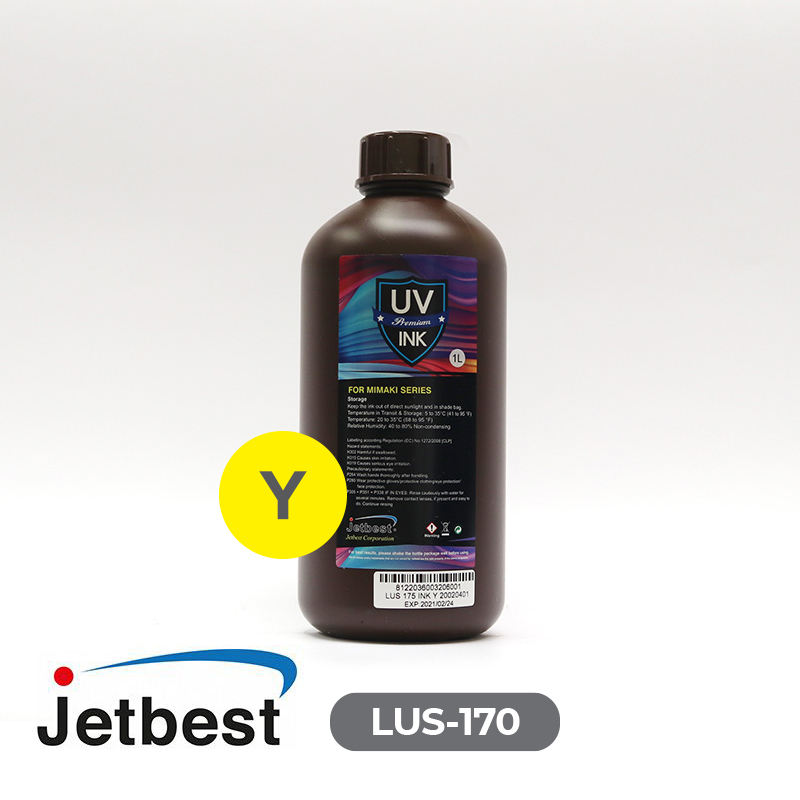 Tinta UV JETBEST Yellow LUS-170/175  Cabezal Rico Gen 5, 1Lt